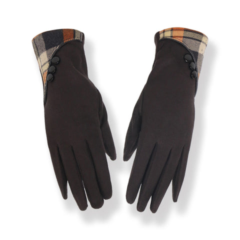 Coffee Check Ladies Gloves (GL42)