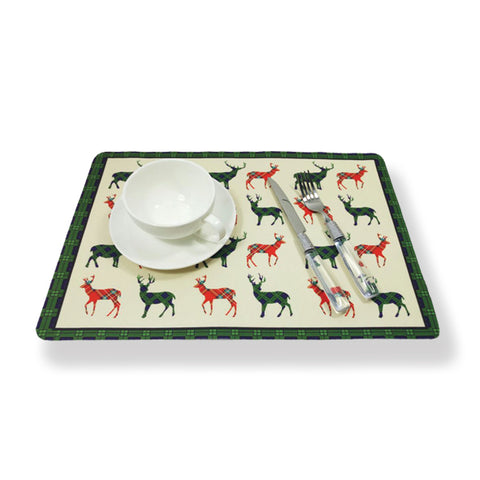 Fabric Place Mats Stag Design (WOV01SG)