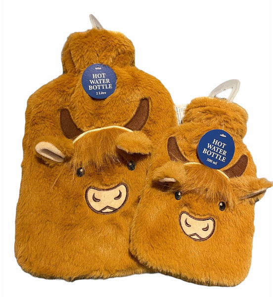 Highland Cow Hot water bottle twin pack