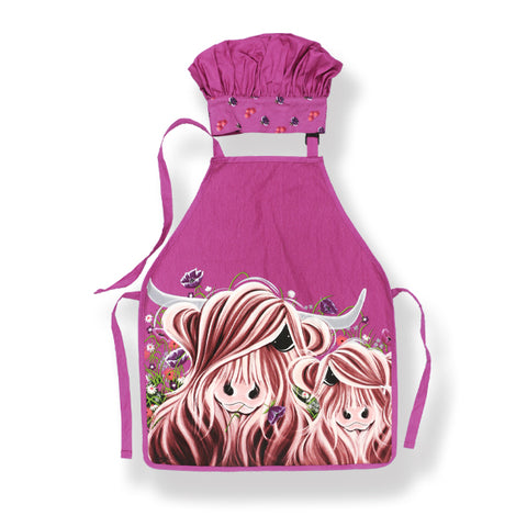 The McMoos Fields Of Love Childrens Apron and Hat Set ( CH10 &20FOL)