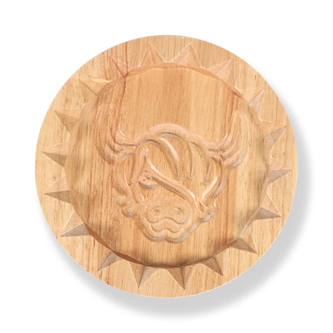 Shortbread Mould Highland cow - Wooden (F32COW)