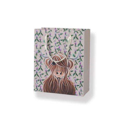 The McMoos Miss Thistle Paper Gift Bag - Small (GB01MISS)