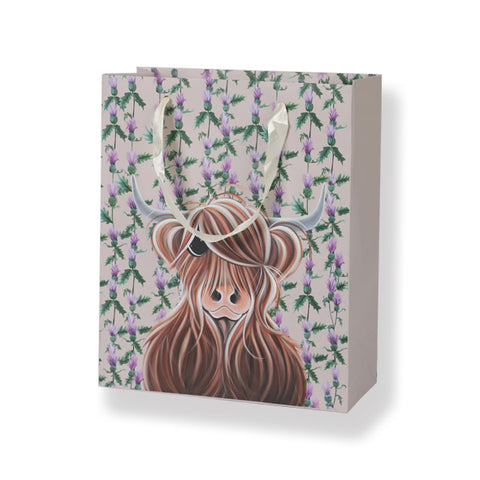The McMoos Miss Thistle Paper Gift Bag - Medium ( GB02MISS)