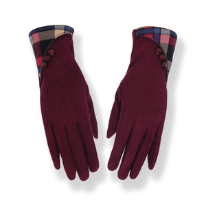 Red Check Ladies Glove (GL41)