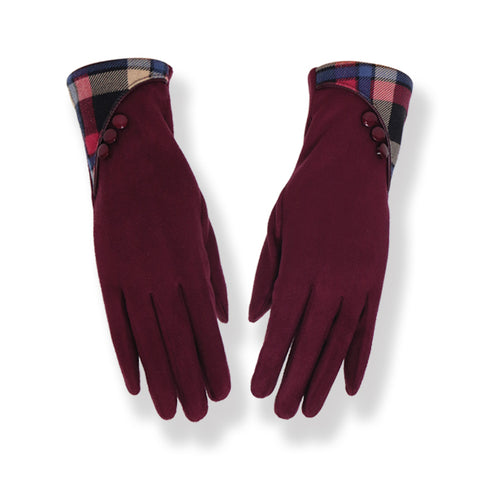 Red Check Ladies Glove (GL41)