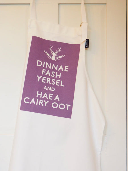 Dinnae Fash and Hae a Cairy Oot - Berry Collection Cotton Drill Aprons