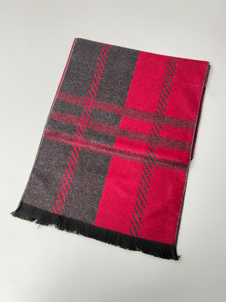 Couthie Red Stripe Scarf (CS64)