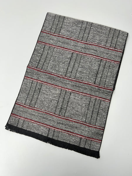 Couthie Grey & Red Scarf (CS70)