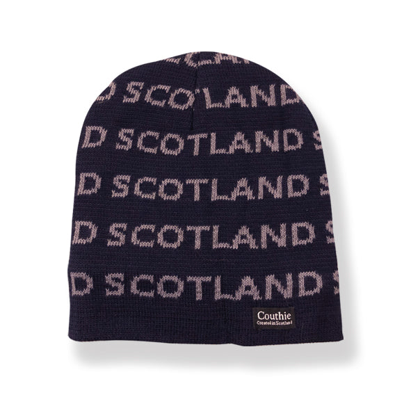 Scotland Beanie hat with fleece lining. (Navy) HAT300