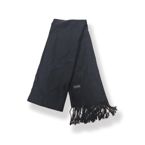 Couthie Plain Navy Scarf (S19)