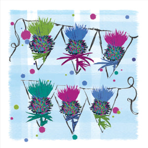 Thistle Bunting Greetings Card (SIC10)