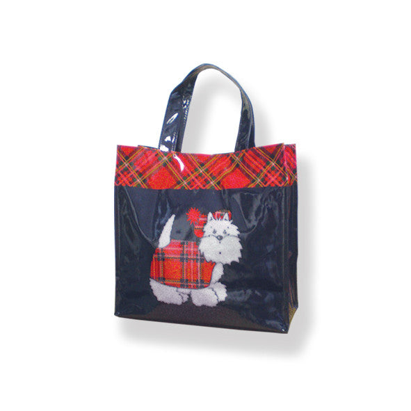 Tartan Terrier PVC Shopping Bag