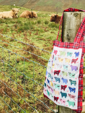 Highland Cow Folding Shopping Bag (T45HC)