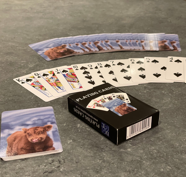 Playing cards with Cheeky Calf Image
