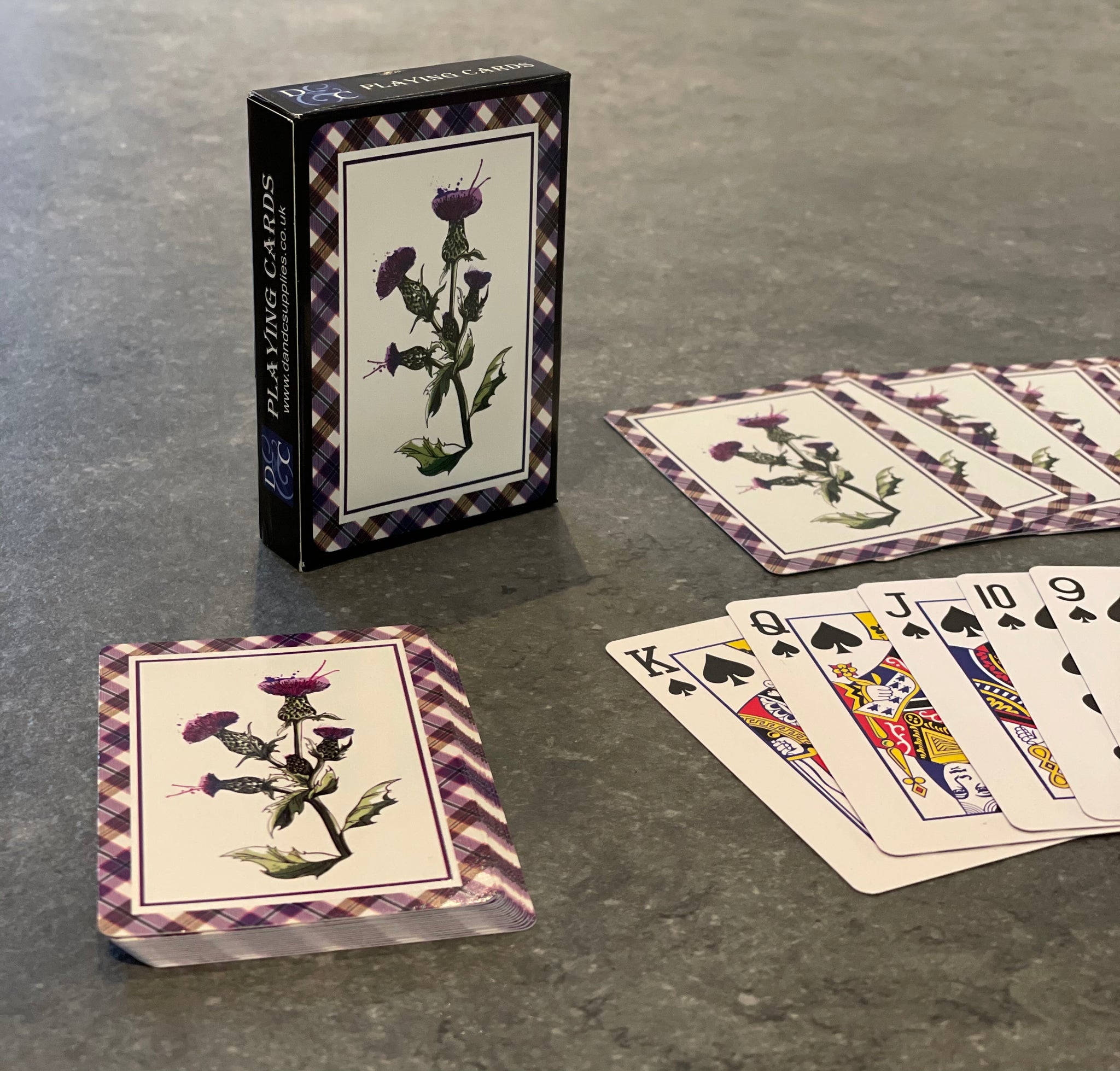 Playing Cards Wild Thistle design