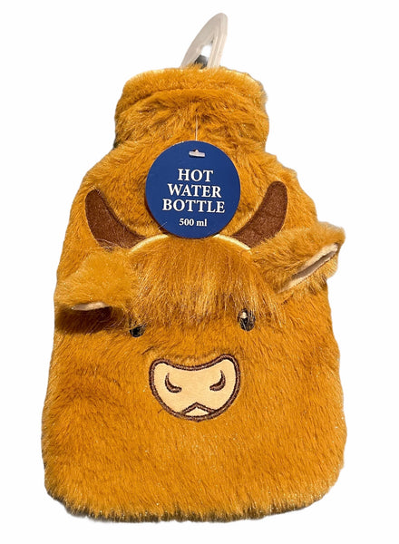Highland Cow Hot water bottle Small (500ml)