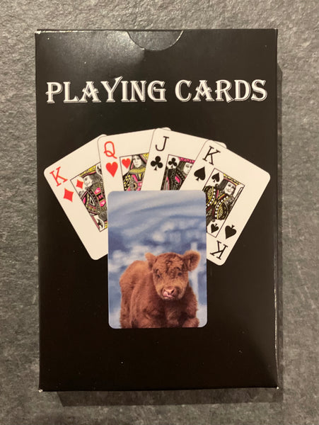 Playing cards with Cheeky Calf Image