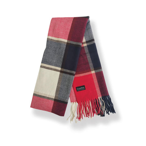 Couthie Blue & Red Check Scarf (S20)