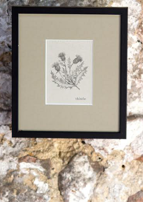 Hearth and Home Postcard set in a frame